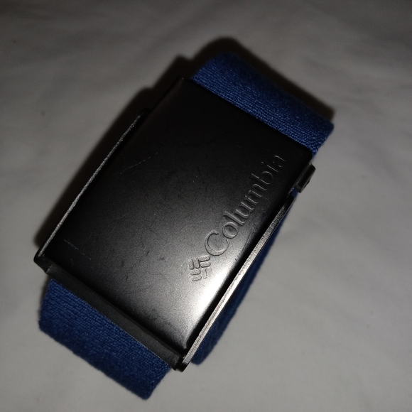 Columbia Men's Military Web Belt-Adjustable Cotton Strap and Metal Plaque Buckle - Picture 2 of 5